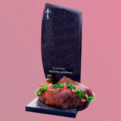 памятник из гранита с камнем