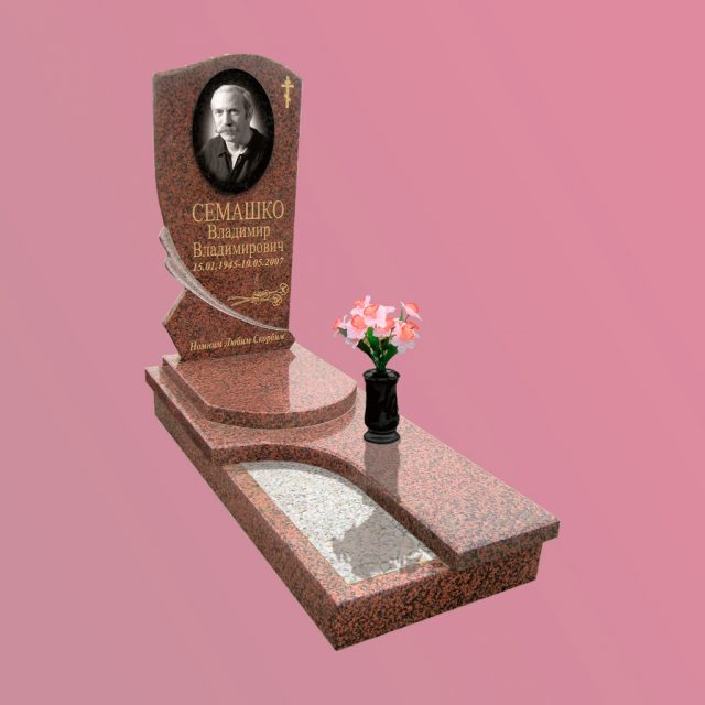 памятник из красного мрамора
